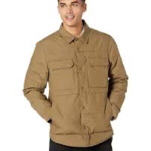 New Madewell Safari Khaki Quilted Shirt Jacket Shacket Mens Small Host Pick